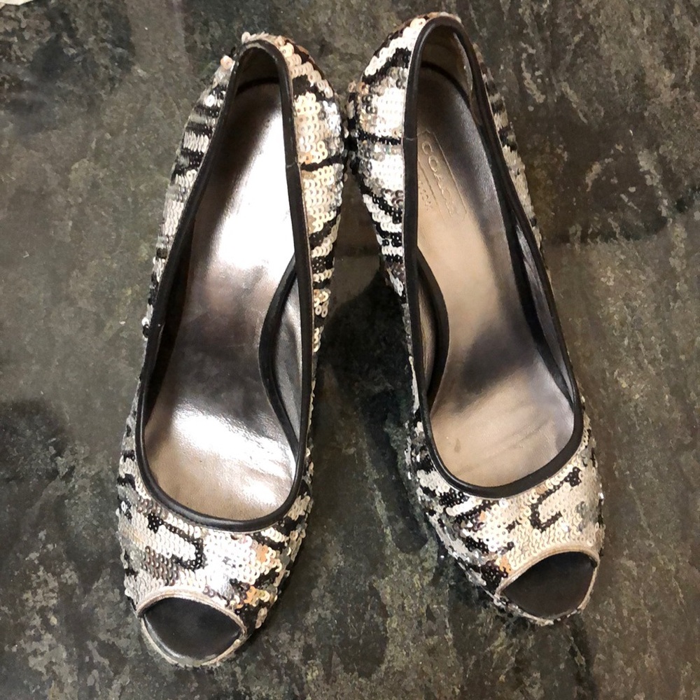 Coach high heel with sequins